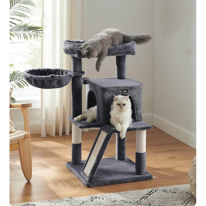 96cm H Cat Tree, Smoky Grey