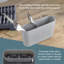 Tower T814001GRY Plastic Dish Drying Rack with Removable Cutlery Holder, Drainage Spout, Sloping Base, Grey