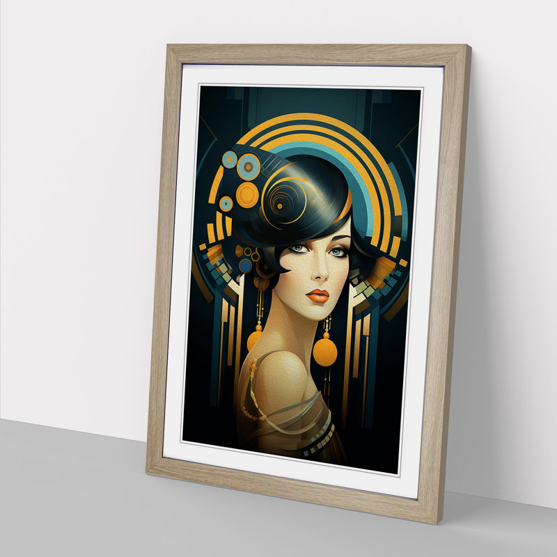 Single Picture Frame Print on Wood, 46cm H x 34cm W, Oak Framed