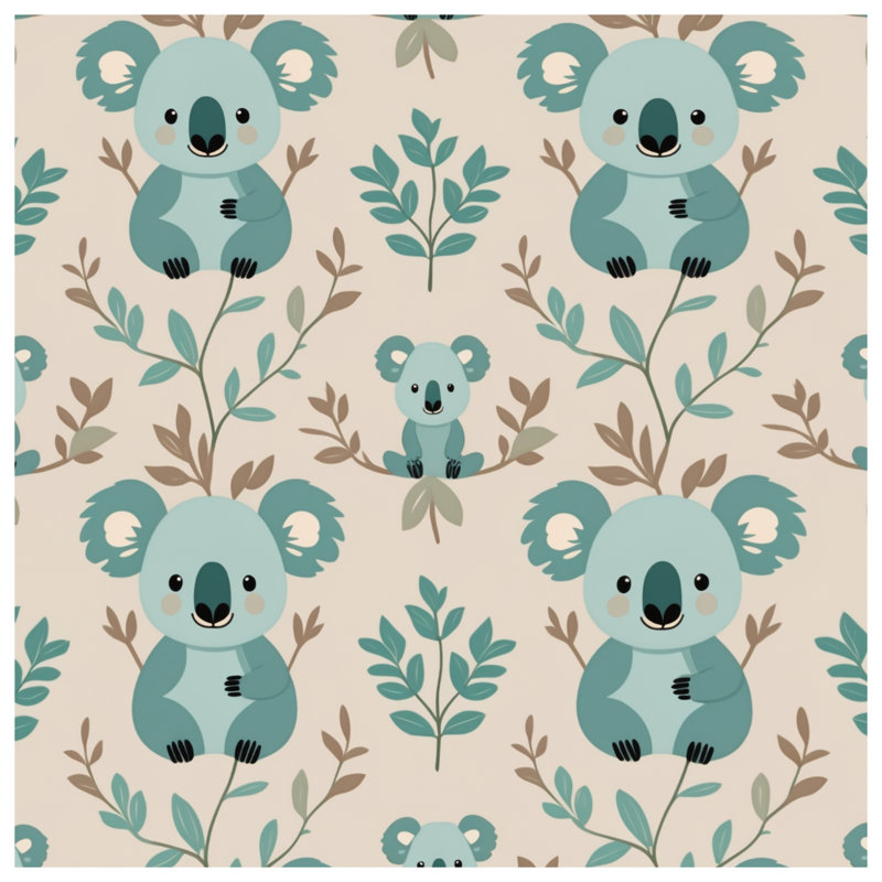 Cute Koala Pattern Comforter, King