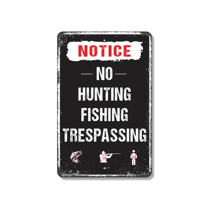 Panneau en plastique 13 po x 20 po No H Chasse, H 13 po x l 20 po x P 0,1 po