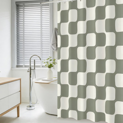 Ensemble de rideau de douche Retro