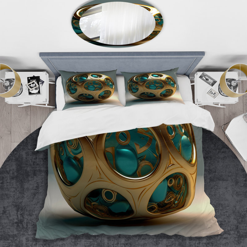 Ensemble de housse de couette Confronting Infinity 3D, Housse de couette simple + 1 taie décorative stan