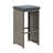 Asti All-Weather Wicker 7-Piece Set Outdoor Dining Set with 40"H Tall Pub Table with Glass Top and Six 30"H Pub Stools