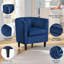 Fauteuil en velours revêtu de tonneau-1461668341