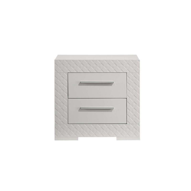 Table de chevet 2 tiroirs de style moderne