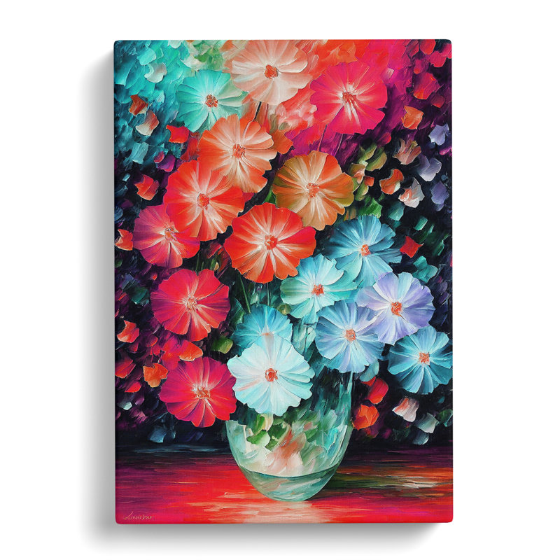 Flowers Within A Vase No.4 - Wrapped Canvas Print, 50cm H x 35cm W x 3cm D