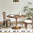 Walnut Round Solid Wood Dining table-1272112198