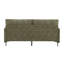 Canapé en tissu vert Dalton avec 2 coussins (coussin compressé)