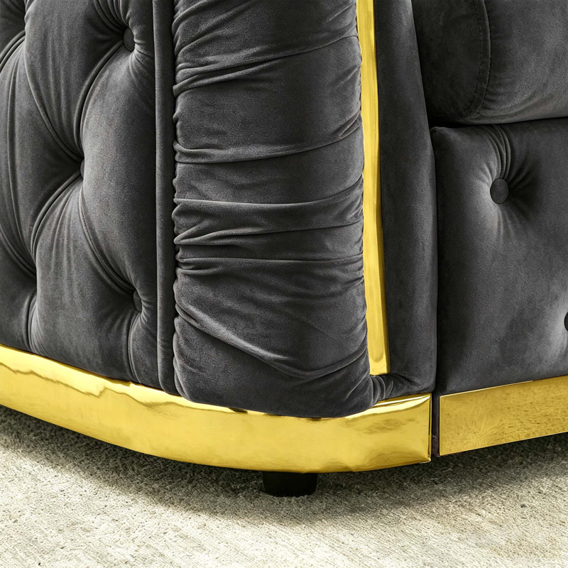 Canapé Chesterfield 40,6 pouces Mid Century