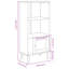 130 H x 60 W Bookcase Rattan Look-93366655