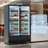 24.7 Cu. Ft. Commercial Glass Door Refrigerator with 5 Adjustable Shelves, LED Display Cooler
