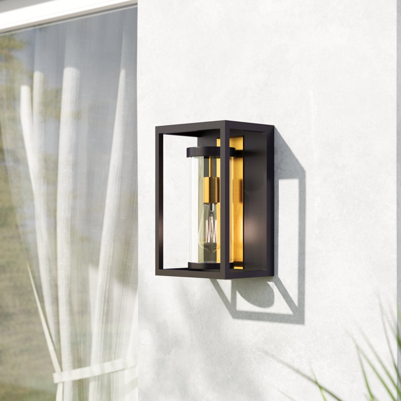 Belote Wall Light, Bronze/Brass, 13" H x 8" W x 6.25" D