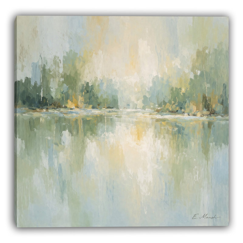 Art mural sur toile Lakeside Grove, L 40 po x H 40 po x P 1,5 po