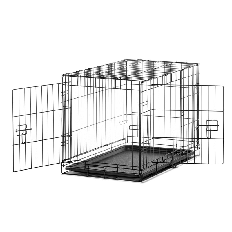 Cage pour animal à double porte, Moyen (H 21 po x l 19 po x P 30 po)