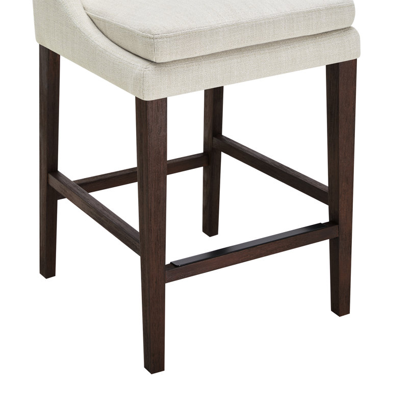 Tabouret de bar et de comptoir Niara, Tabouret de comptoir (siège d'une hauteur de 26 p, Lin Performance Effie