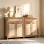 Buffet en rotin, armoire de rangement Farmhouse avec tablette réglable, armoire de cuisine Boho avec tiroir pour la salle à manger, la cuisine, le vestibule, le salon