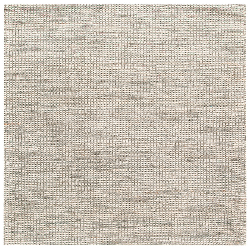 Tapis gris clair tissé à la main Zaragoza, Carré 6 pi