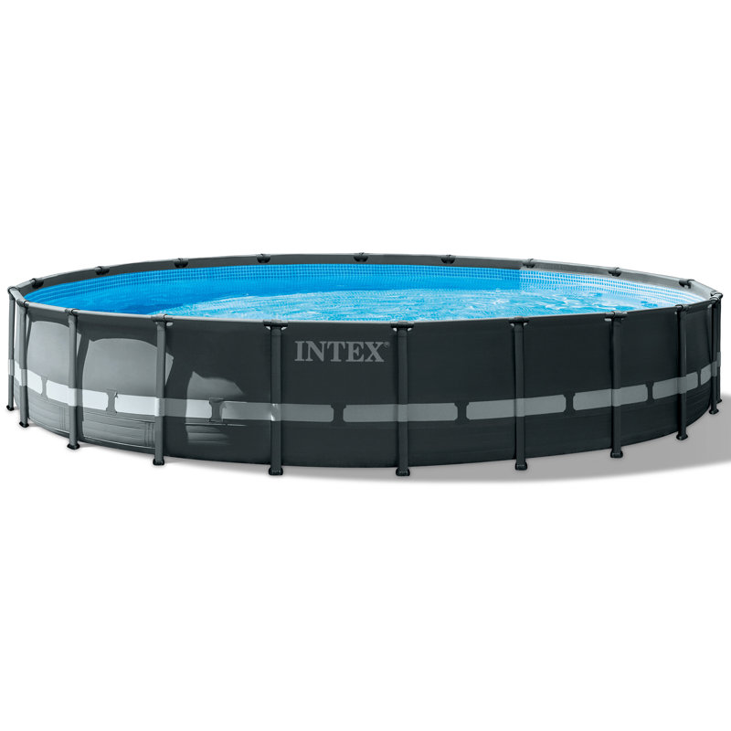 Steel Frame Set Pool, 15' W x 42" H, Blue