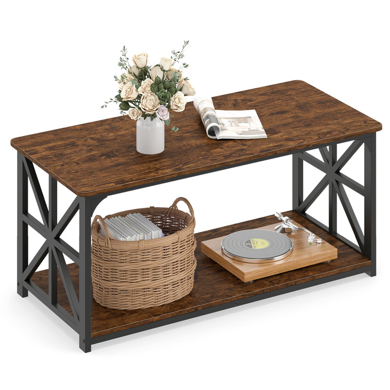 Coffee Table with Storage, Brown