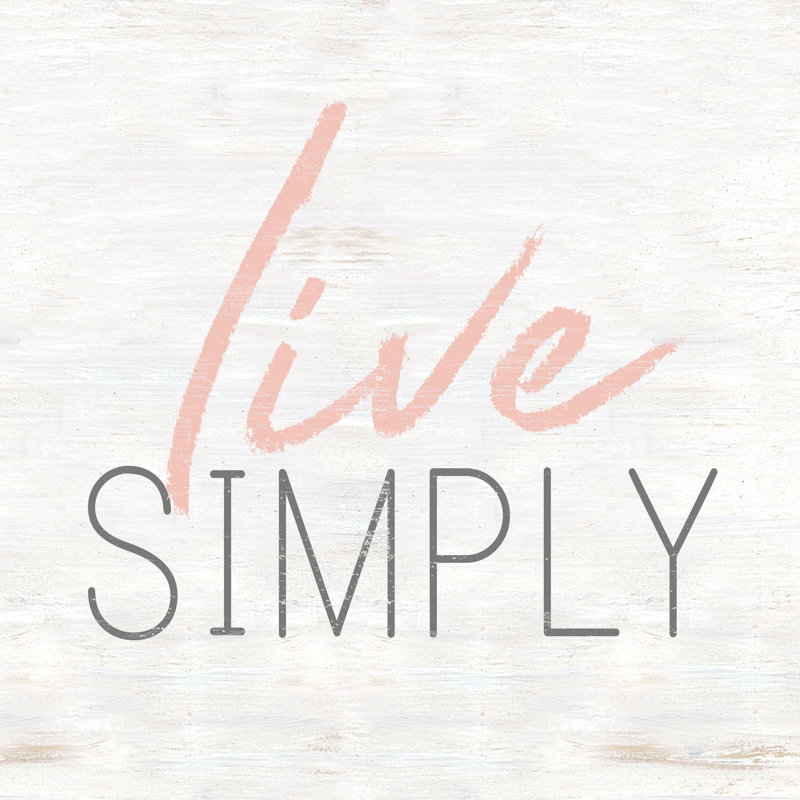 Live Simply Blush - Wrapped Canvas Print, 122cm H x 122cm W x 3.8cm D