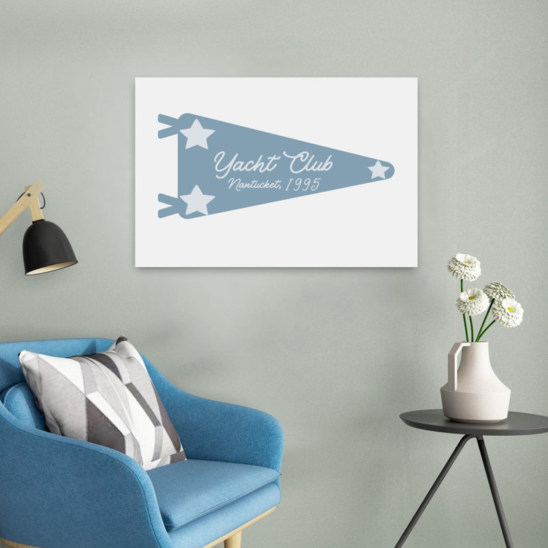 «Nantucket Yacht Pennant», art mural rétro rétro, H 16 po x l 24 po