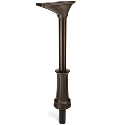 Elevado Decorative In-Ground 53" Mailbox Post, Rubbed Bronze