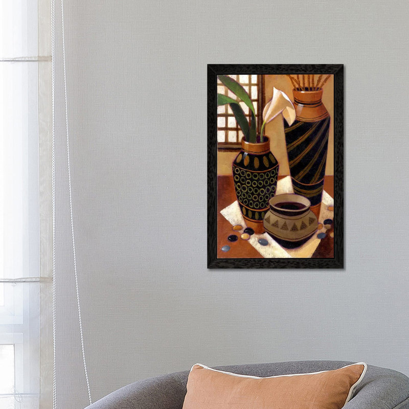 Still Life With African Bowl by Keith Mallett - Painting on Canvas, Black Framed, 66.04 cm H x 45.72 cm W