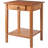 Solid Beech Wood Printer And End Table With Drawer And Lower Shelf, Classic Design For Home Or Office