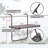 Balcony Railing Table Outdoor Hanging Folding Balcony Bar Table For Railings Patio Table On Railing Aluminium Metal Side Table Adjustable 23.6"(L) X 15.7"(W) Brown