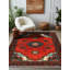 Tapis rouge en coton et polyester Mattis-78271647