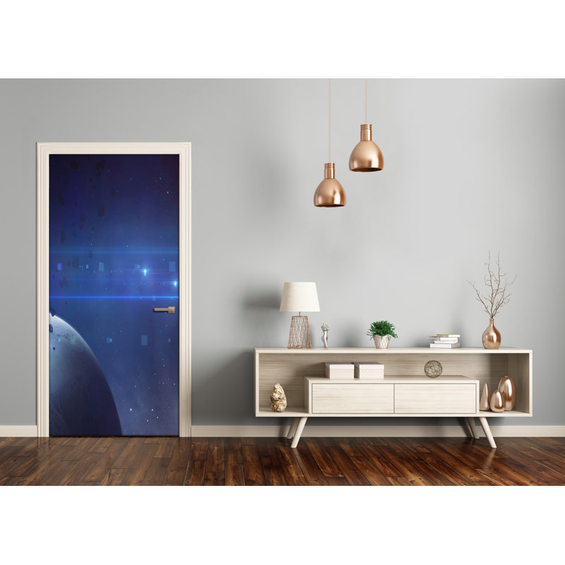 Spaceship Adhesive Door Decal
