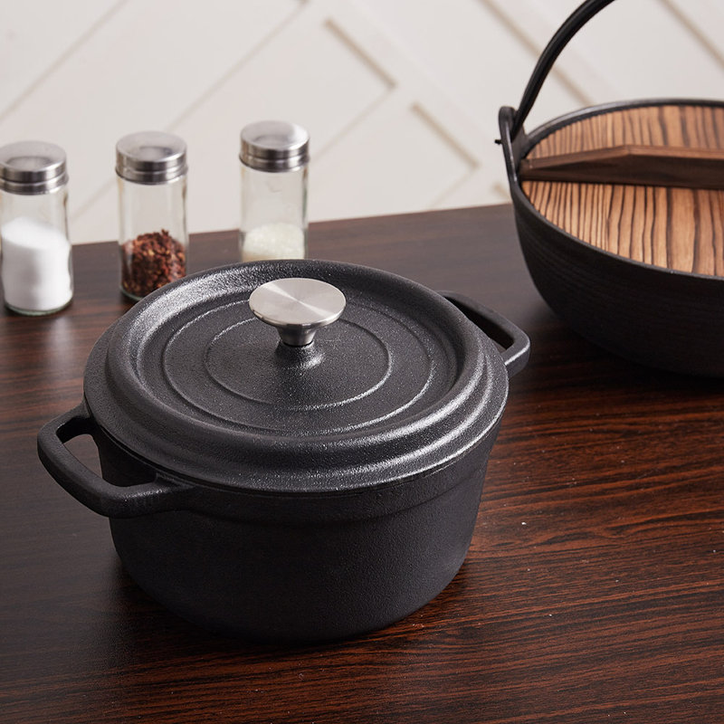Belfry Kitchen Glenorie 1L Cast Iron Round Dutch Oven