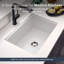 Évier de cuisine encastré en argile réfractaire simple 26 po avec grille Houzer - PTU-2800 WH-C