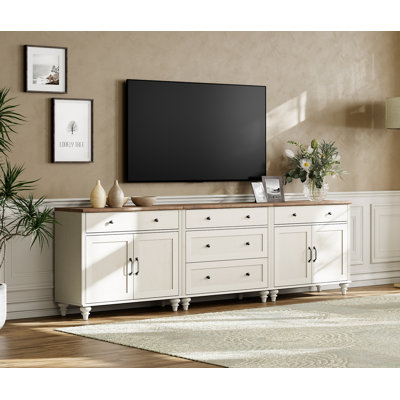 TV Stand For TV, 3-In-1 TV Console Table For 75/80/85/90 Inch TV, Entertainment Center With 5 Drawers And 4 Doors, Kitchen Sideboard Buffet Cabinet Fo by Alcott Hill
