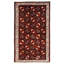 Tapis décoratif en laine rouge foncé de conception unique noué à la main 80 x 6 pi 10 po Cyana