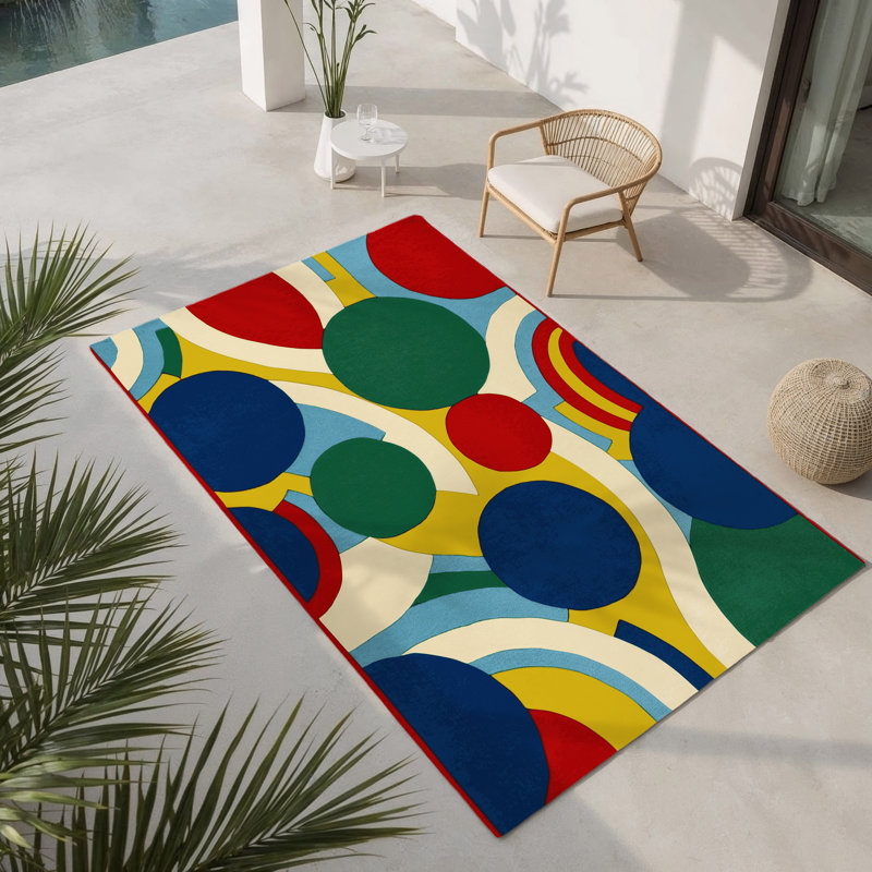 Tapis intérieur et extérieur Energetic Jig, Rectangle 1 pi 6 po x 2 pi 6 po