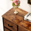 Commode en tissu à 9 tiroirs avec plateau en bois et commode l 39,37 po Charvi-265494737
