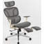 Chaise de bureau ergonomique avec repose-pieds, chaise de bureau d'ordinateur à haut dossier avec support lombaire dynamique, appui-tête en 2 dimensions, accoudoir 4D, siège, chaise de bureau en filet pour adultes-563050711-563050712