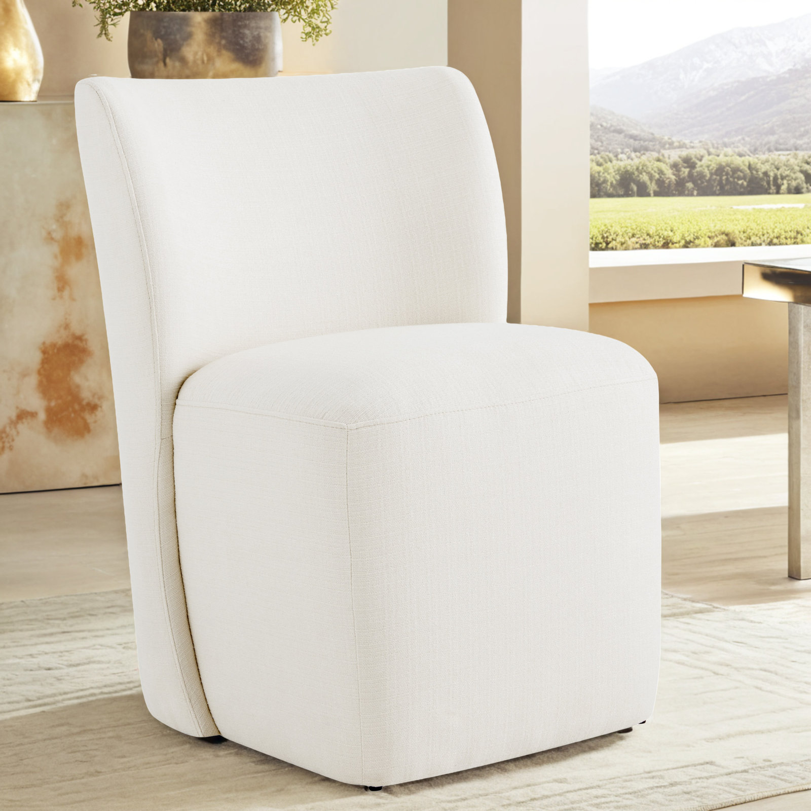 Madie Side Chair, Cotton Tweed Flannigan 