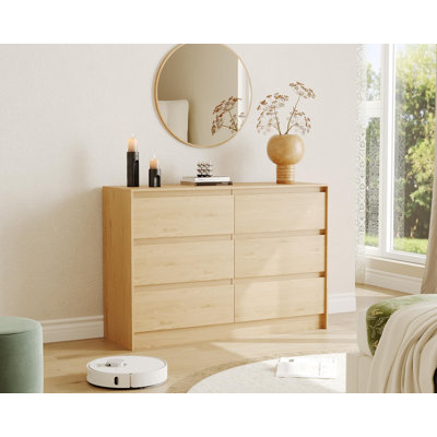6 Drawers Dresser for Bedroom, 47" Wide