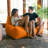 Lavista Outdoor Bean Bag Loveseat Modern Patio Sofa-1147044712