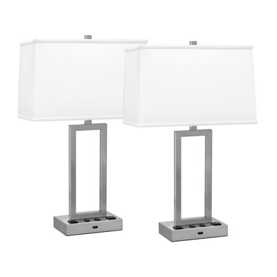 Rugged Rectangles Metal USB Lamp