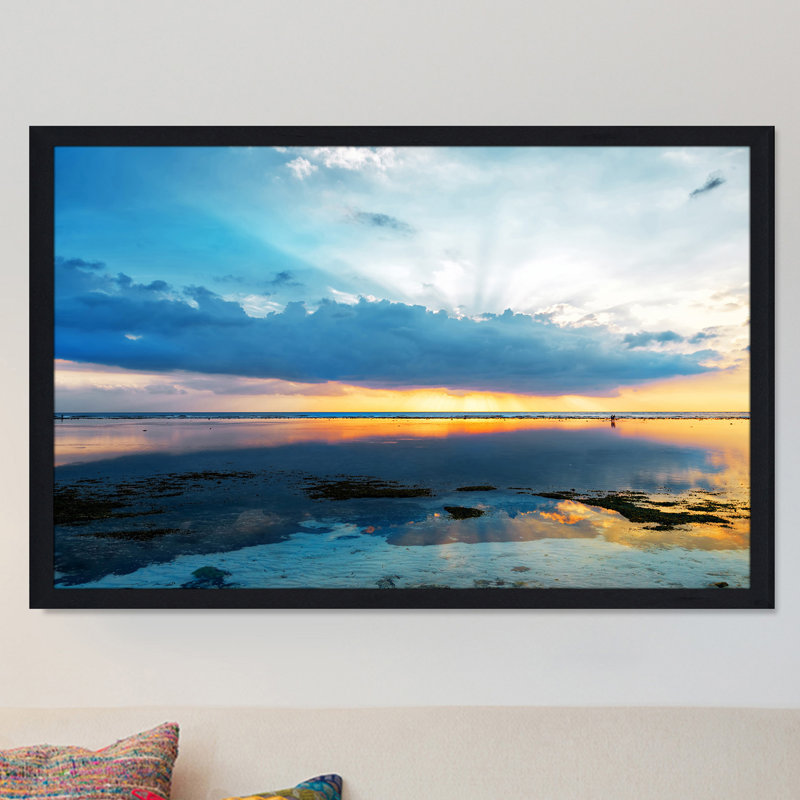 « ocean réflexions », reproduction de photo encadrée, H 27,5 po x l 39,5 po x P 0,75 po