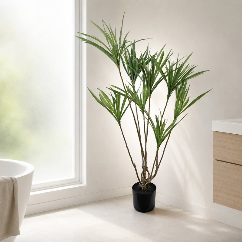 125cm Faux Dracaena Tree in Pot Liner