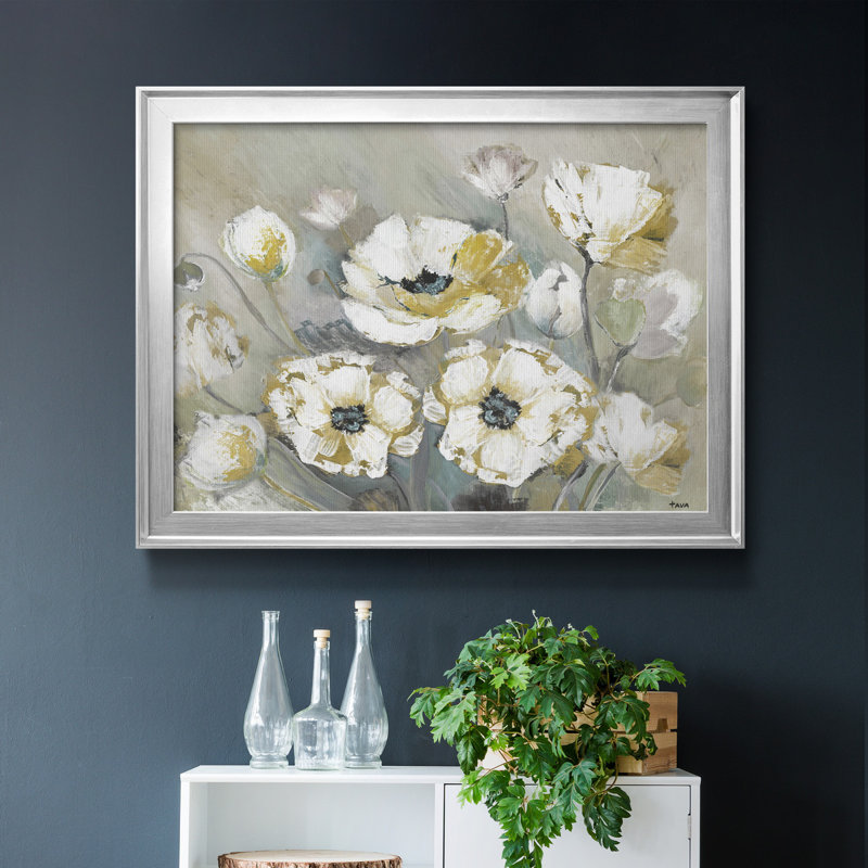 " Soft Spring ", Silver Framed Canvas, 26.5" H x 36.5" W x 1.5" D