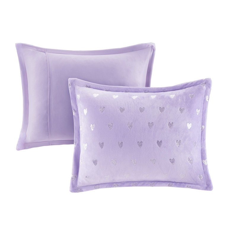 Twin Purple and Silver Microfiber Comforter Set