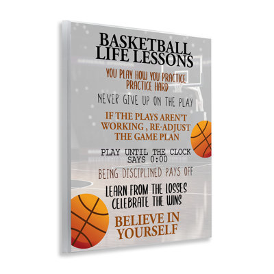 Plaque murale Basketball Life Lessons, design par Kim Allen