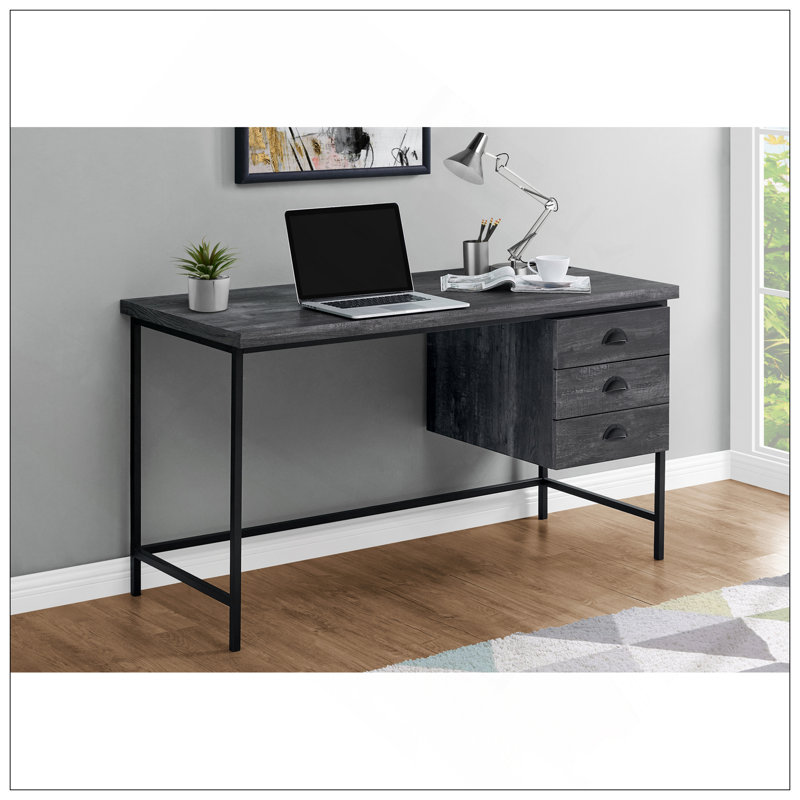 Bureau d'ordinateur polyvalent avec plusieurs options de rangement et design moderne