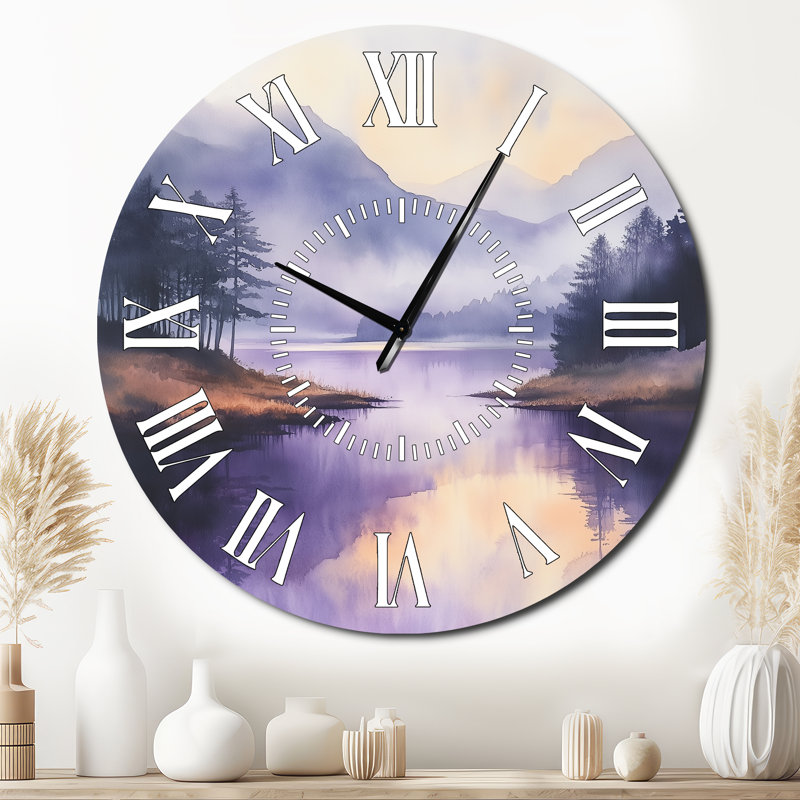 Horloge murale Loch Beyond the Mist, Surdimensionné